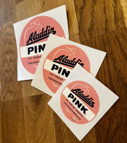 Aladdin pink paraffin sticker - aladdin,