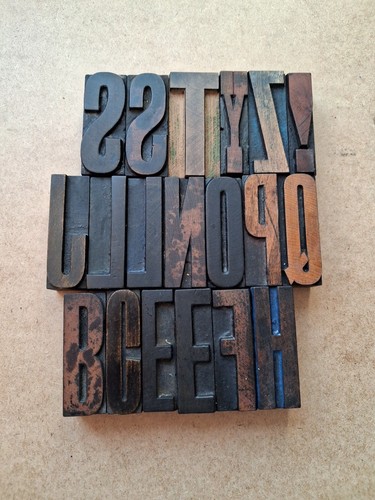 Vintage wooden letterpress - wooden,