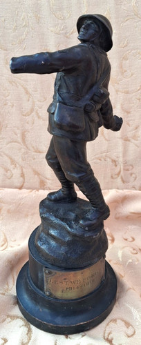 Antique spelter infantryman - antique,