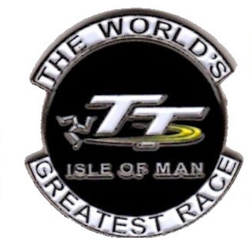 Isle man races pin - of,