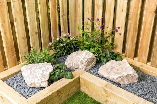 Dove grey limestone rockery - limestone,