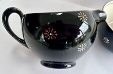 VINTAGE ART DECO Tea Alfred Meakin Midnight Star Black Milk Creamer JUG 300ML