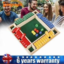Wooden Dice Board Game Shut
