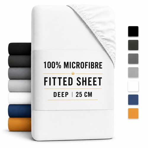 Fitted sheet 25cm deep bed - deep,