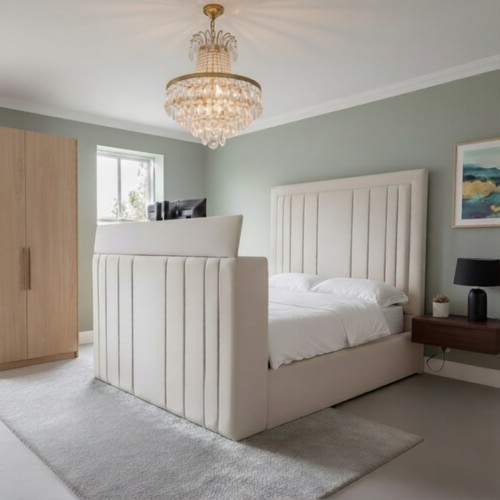 Panel bed frame plush - tv,