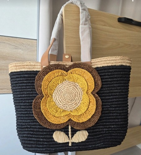 Orla kiely raffia - flower, tote
