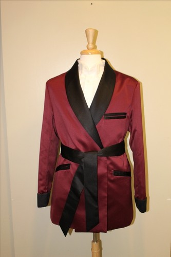 Mens smoking jacket burgundy - mens,