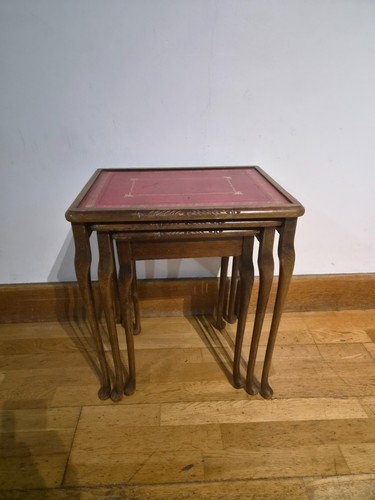 Vintage nest tables - 3, red