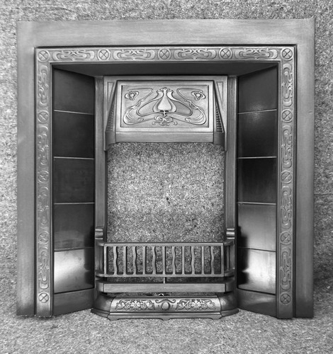 Cast iron fireplace - cast, /