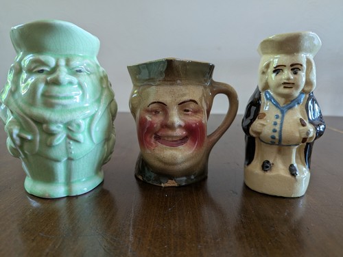 Toby jugs various ceramic - 3x,