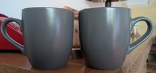 2 X Tesco Grey Turin Mugs