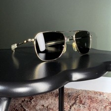 American Optical AO Original Pilot 52 20 140mm Gold Vintage With Original Case 