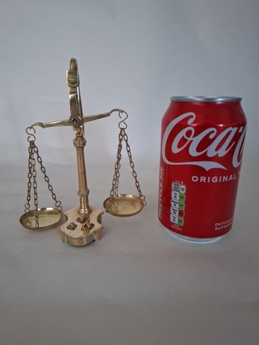 Miniature brass scales - brass, of