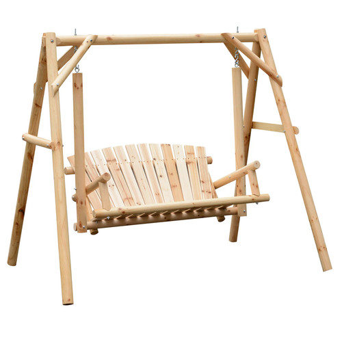 Seat wooden garden swing - wooden,