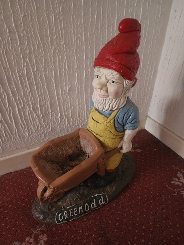 Hand painted concrete garden - hand,