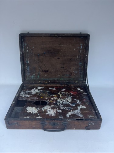 Antique wooden artist paint - artist,