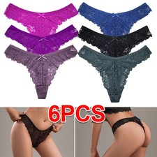 6 Pack Women Sexy Lace Briefs