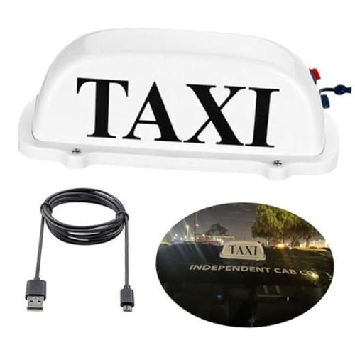 Taxi sign cab - cab, led