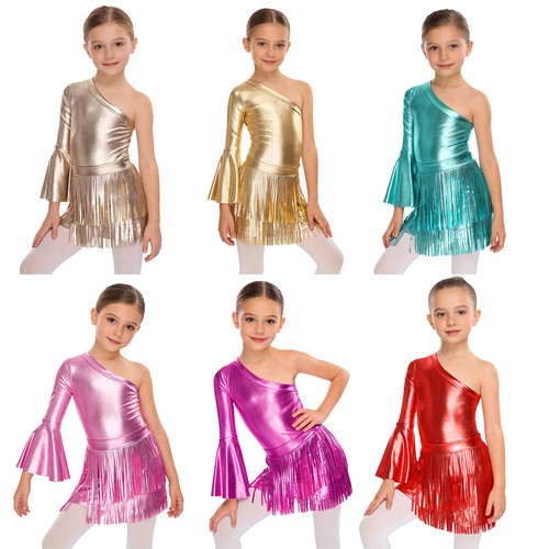 Kids shiny metallic unitard - metallic,