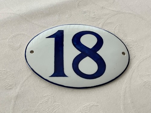 Oval house number - , 18,