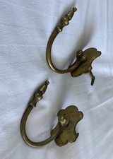 Antique French Solid Brass Curtain Tie Backs Gilt Brass Circa 1900