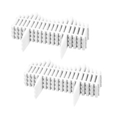 8-64pc FLEXIBLE WHITE PICKET FENCE GARDEN BORDER EDGING PANELS FOR FLOWER BED
