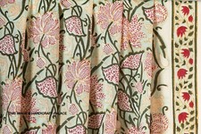 3 Yards Indian Hand Block Print Fabric 100% Cotton Fabric Dress Material Green