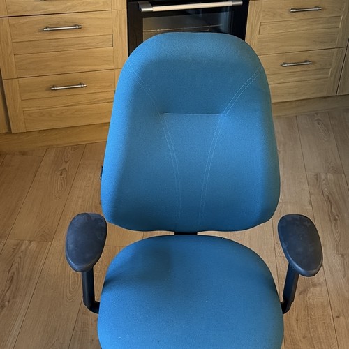 Blue fabric swivel office - fabric,
