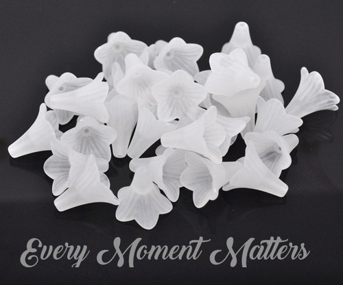 White frosted lucite - frosted,