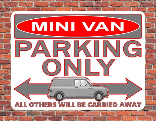 Mini van parking only sign - mini,