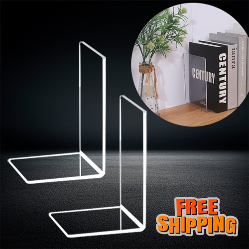 Acrylic shaped bookends book - bookends,