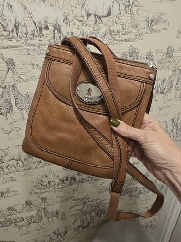 Fossil tan leather crossbody - fossil,