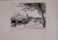Beautiful engraving Pont De