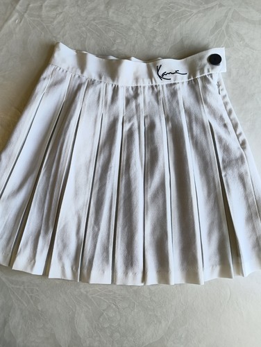 Karl kani white pleated tennis - karl,