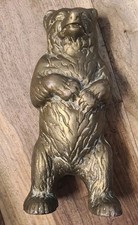 Vintage Brass Grizzly Bear