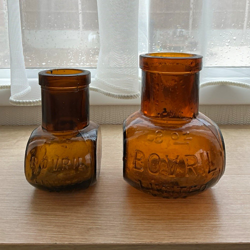 Bovril vintage amber glass - bovril,