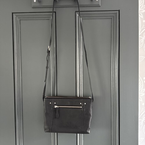 Black leather crossbody - m&s,