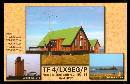 Qsl radio card iceland tf4 - qsl,