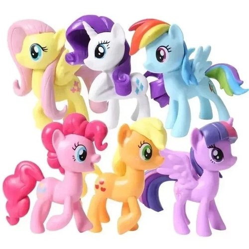 6pcs little pony action - little,