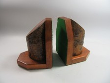 Vintage   Log bookends .