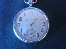 Antique Fully Working Rare Silver Locarno Deluxe Pocket Watch Full Service
