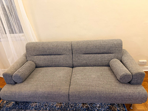 Grey fabric sofa with - grey,