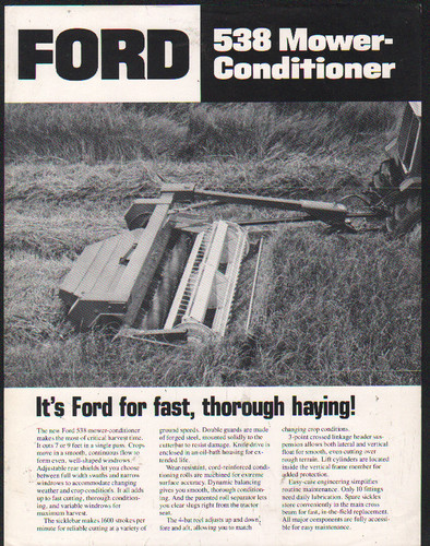 Ford 538 tractor - "538",