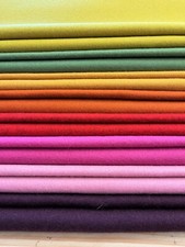 NEW RANGE - Classic Melton 100% wool fabric. 60 COLOURS! Upholstery & Curtains