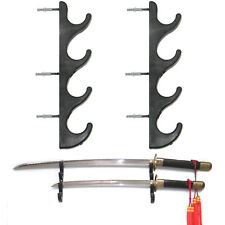 Wall-Mount-Samurai-Sword-Katana-Display-Holder-Stand-Hanger-Bracket-Rack-4-Tier