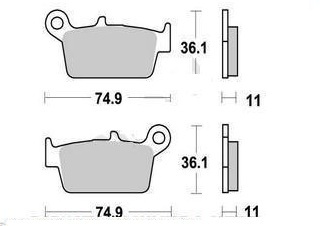 Brake pad honda 250 - pad,
