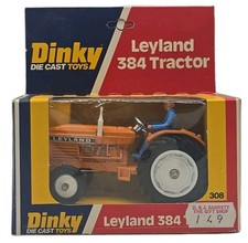 Vintage Dinky Toys 308 Leyland 384 Tractor Orange In Original Box 1977 