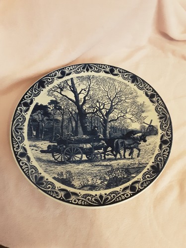 Delft blue charger 39cms - blue,