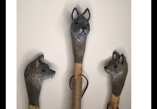 Wooden hiking walking stick - wooden,