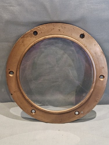 Round brass ship porthole - round,
